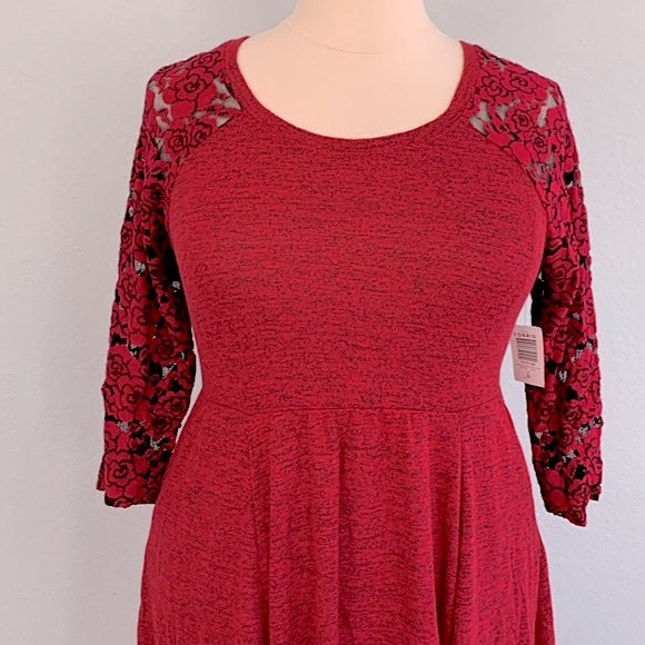 Torrid Super Soft Plush Skater Midi Dress - Picture 5 of 15